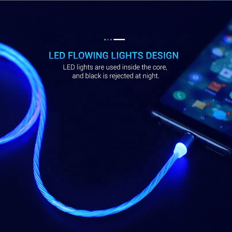 Flowing Light Magnetic Charging Cable